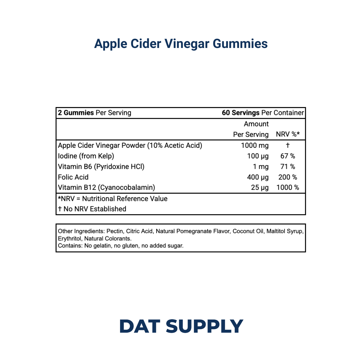 Apple Cider Vinegar Gummies White Label Formula – Detox & Weight Management | DAT Supply