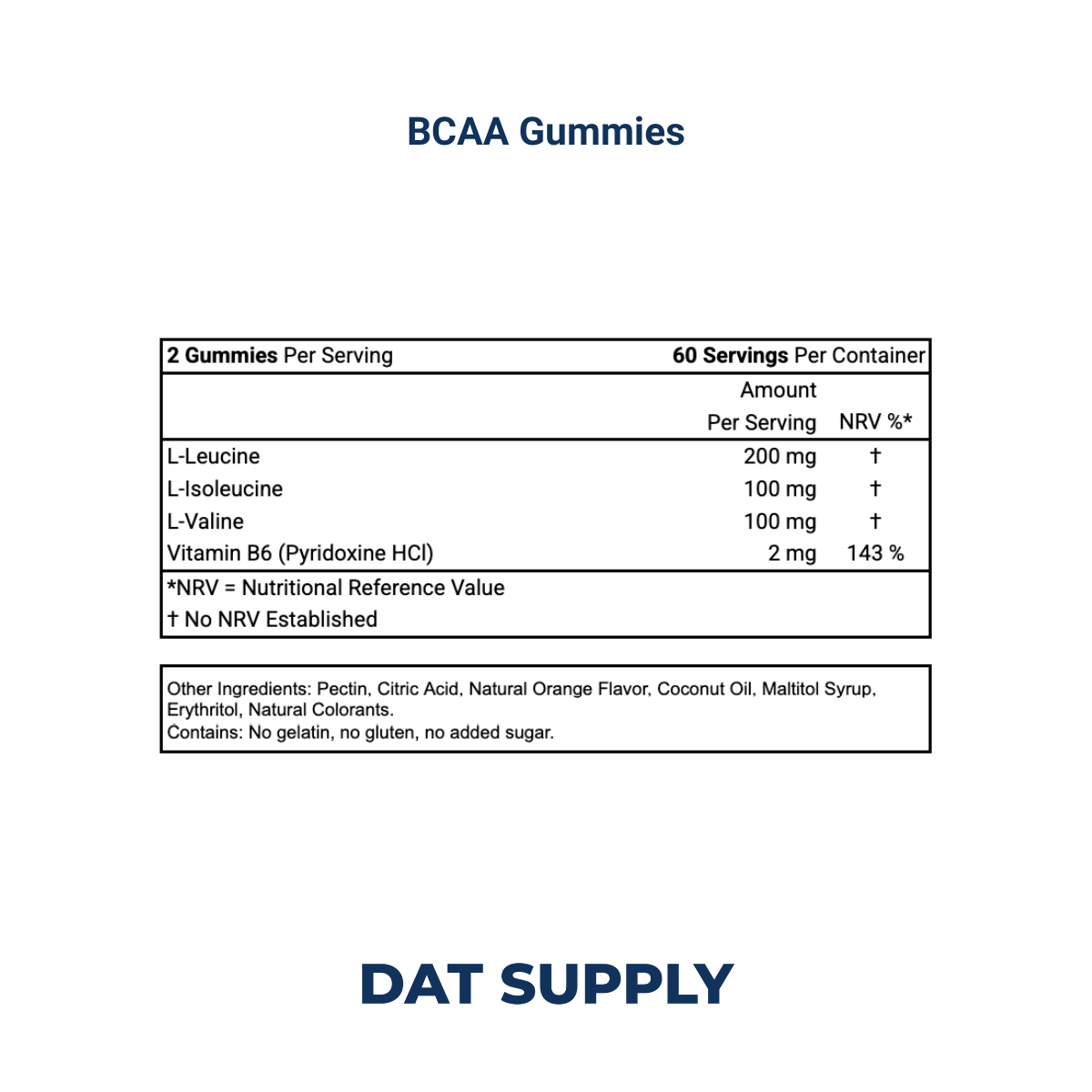 BCAA Gummies White Label Formula – Leucine, Isoleucine & Valine | DAT Supply