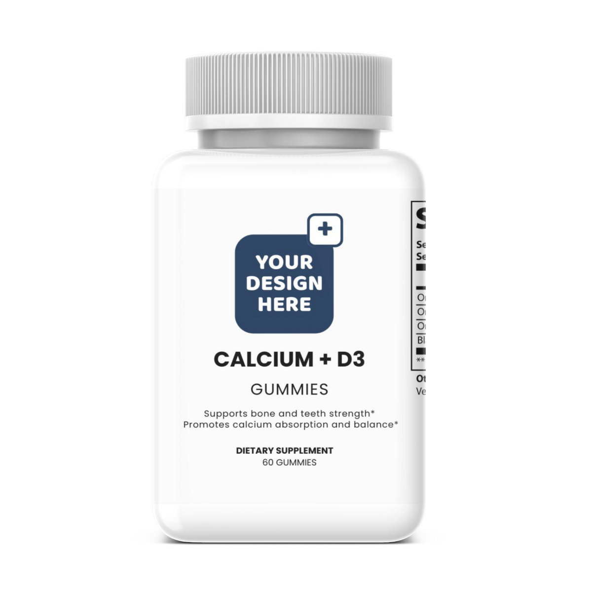 Calcium D3 Gummies White Label PET Bottle – Bone & Teeth Health | DAT Supply