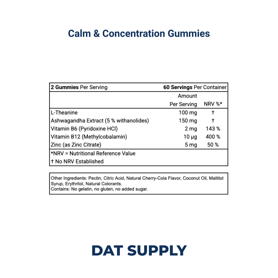 Calm and Concentration Gummies White Label Formula