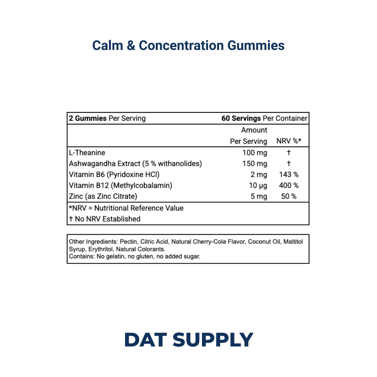 Calm and Concentration Gummies White Label Formula