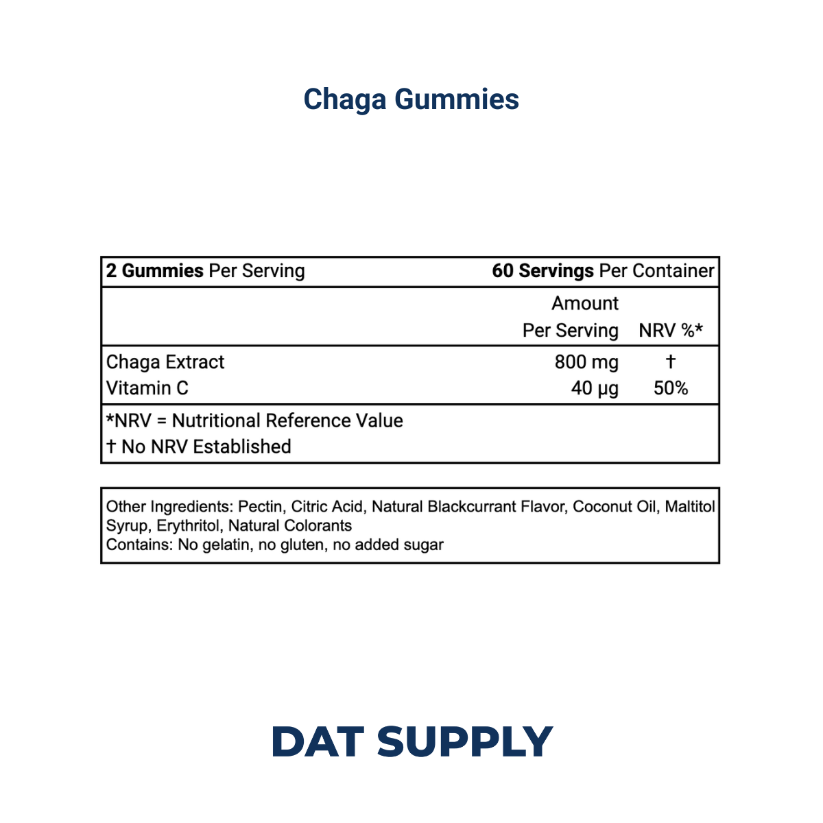 Chaga Mushroom Gummies White Label Formula – Antioxidant & Immune Support | DAT Supply