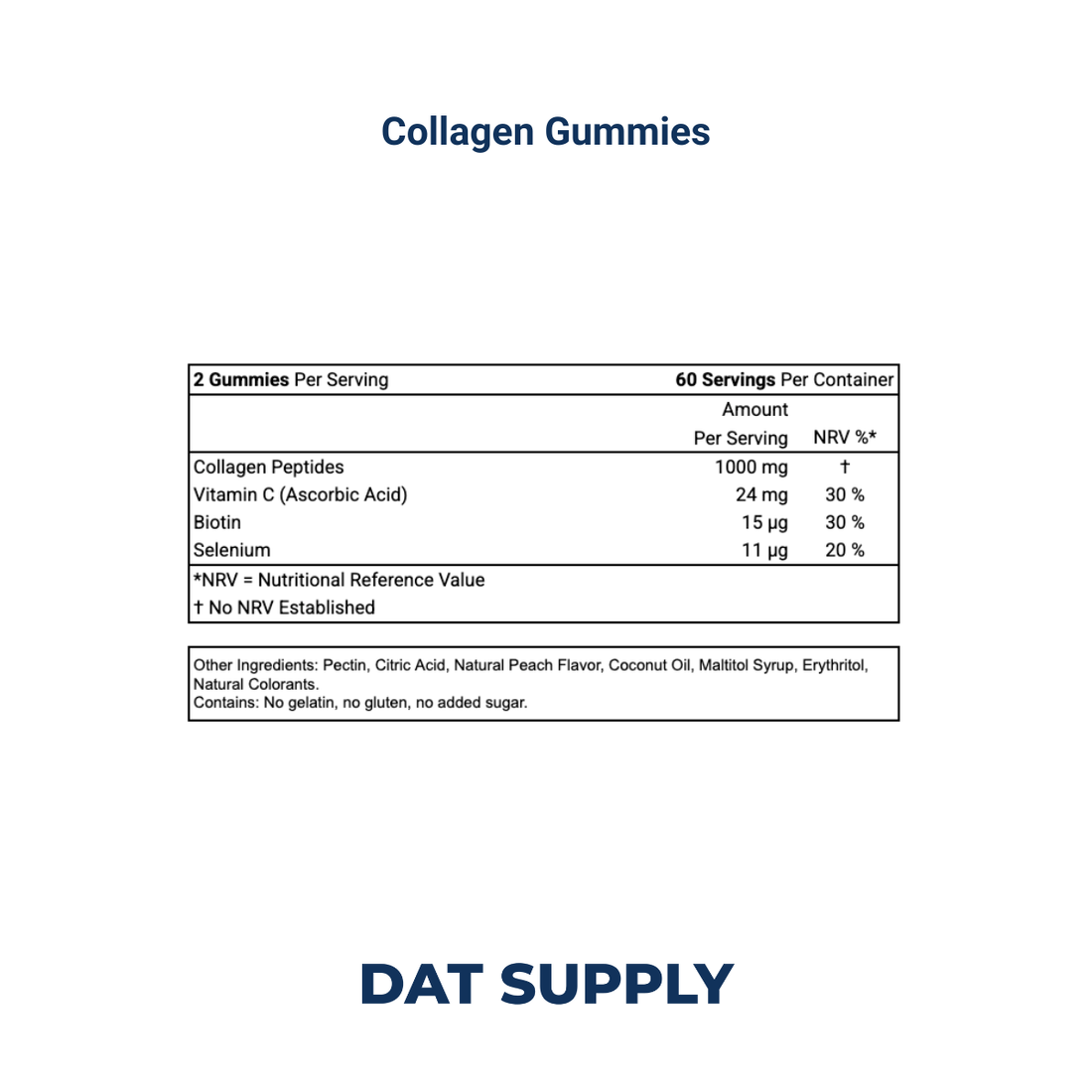 Collagen gummies enriched with Vitamin C and Biotin to promote skin firmness, elasticity and youthful glow.