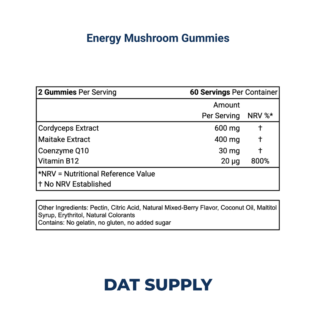 Energy Mushroom Gummies White Label Formula – Cordyceps & Ginseng | DAT Supply