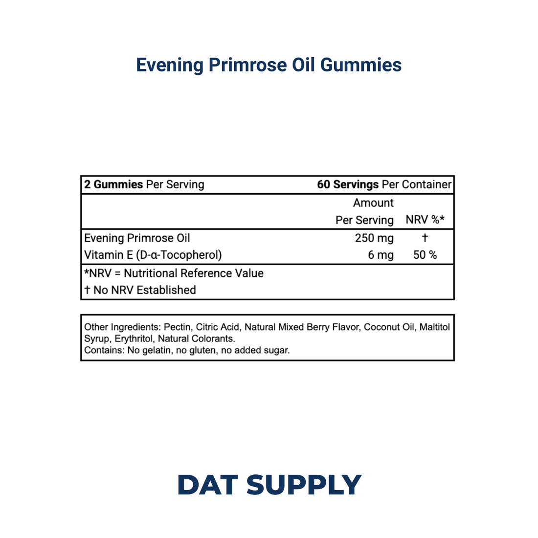 Evening Primrose Oil Gummies White Label Formula – Hormonal & Skin Support | DAT Supply