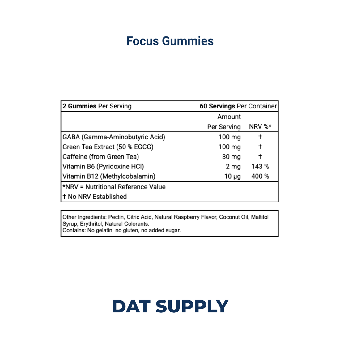 Focus Gummies White Label Formula – Private Label Cognitive Energy Supplement