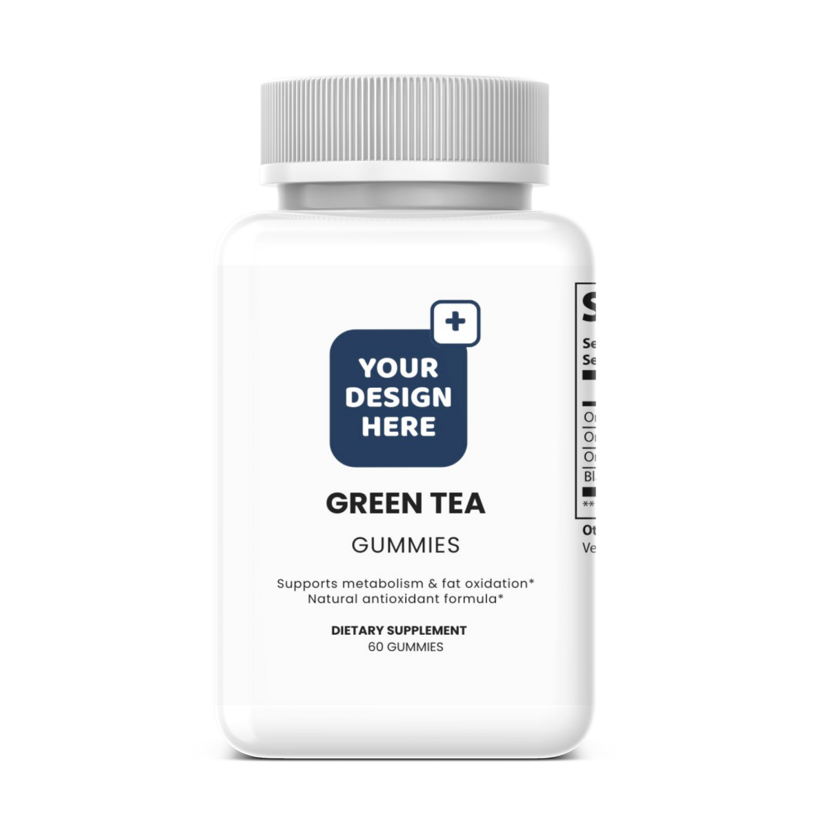 Green Tea Gummies White Label PET Bottle – Energy & Fat Metabolism | DAT Supply