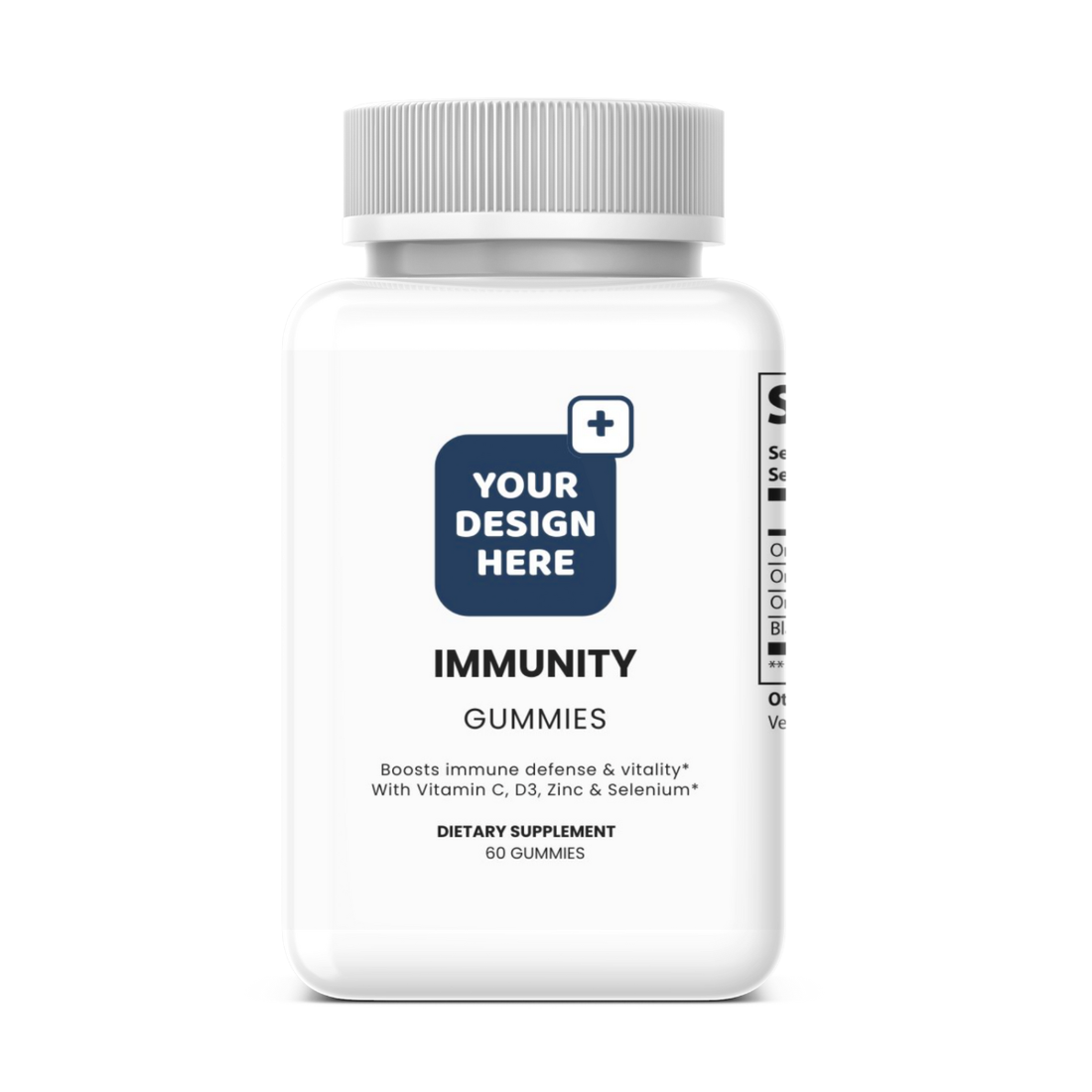Immunity Gummies White Label PET Bottle – Vitamin C, D3 & Zinc | DAT Supply