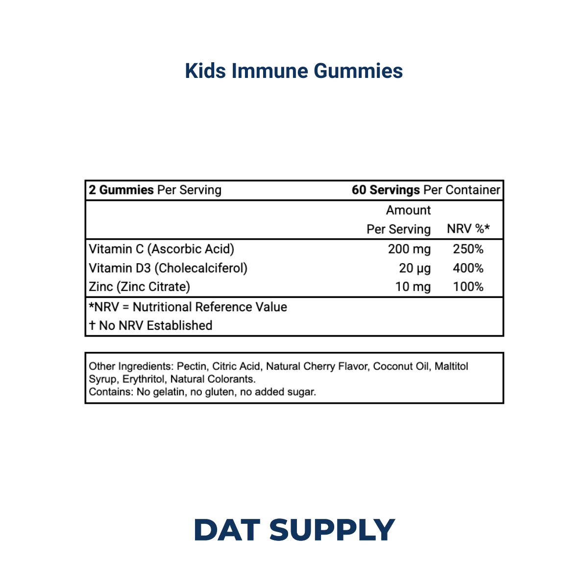 Kids Immune Gummies White Label Formula – Vitamin C, D3 & Zinc | DAT Supply