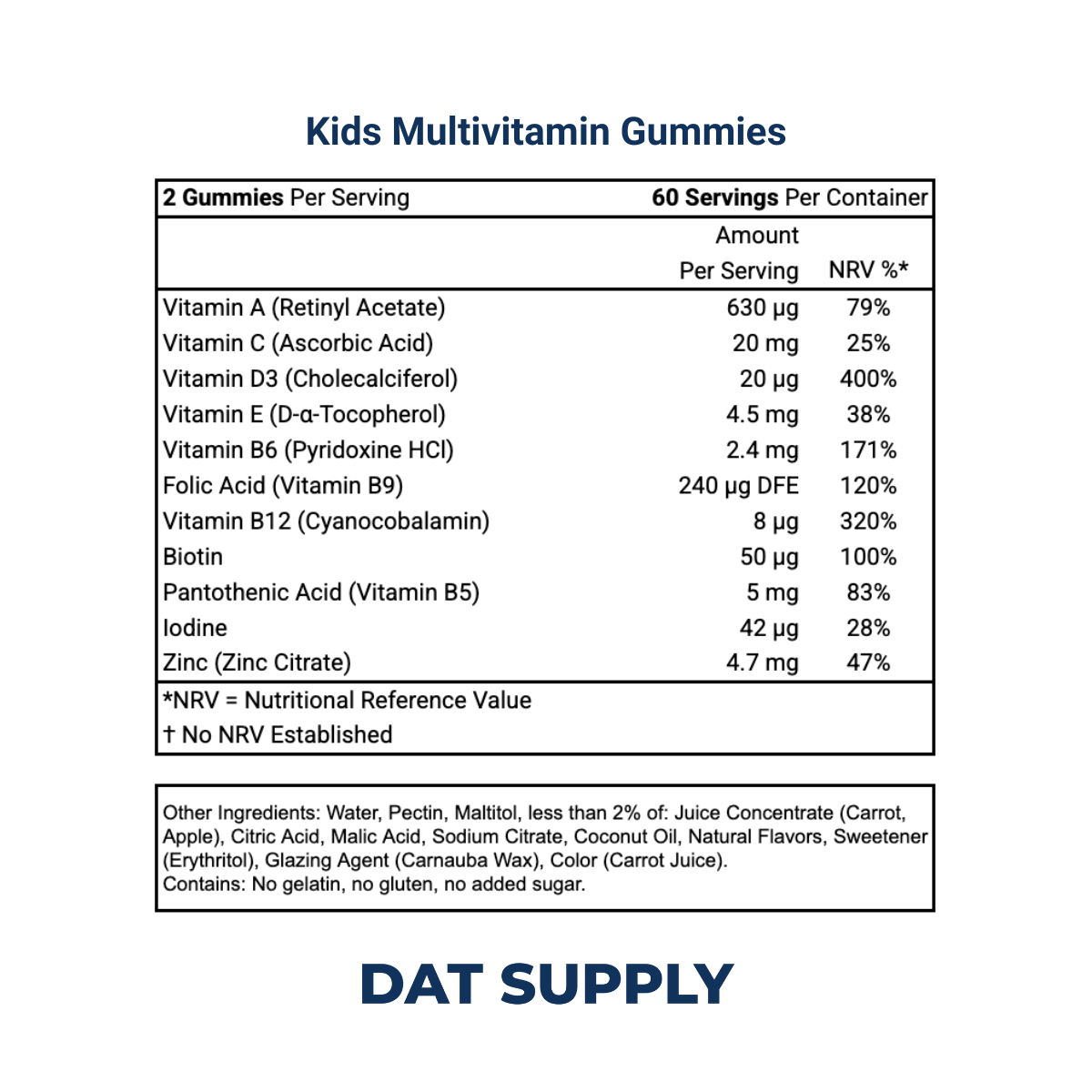 Kids Multivitamin Gummies White Label Formula – Daily Nutrition | DAT Supply