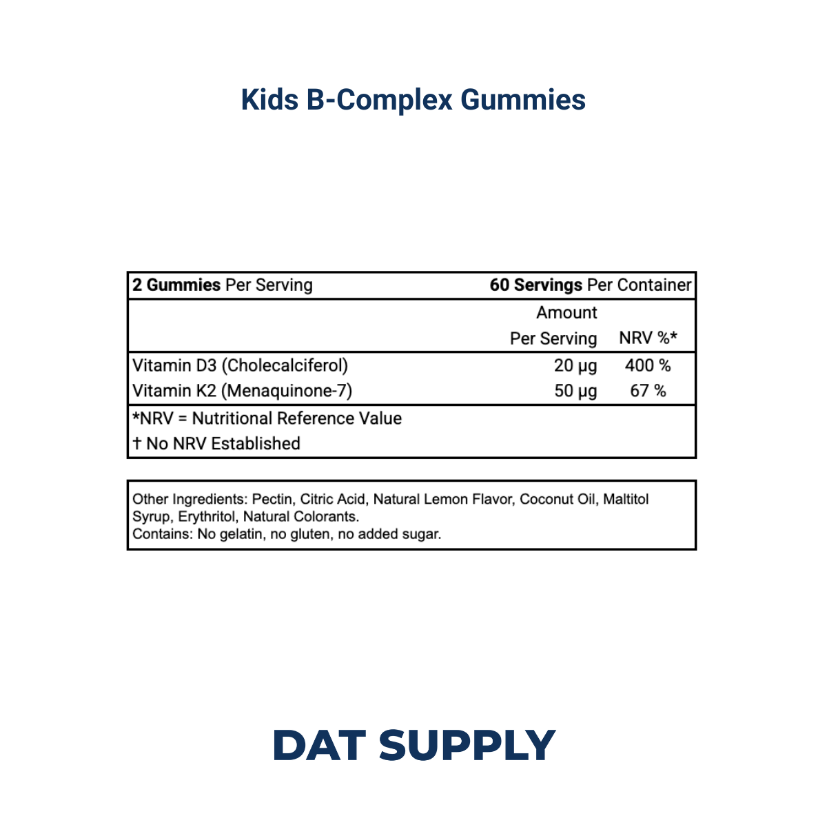 Kids B-Complex Gummies White Label Formula – Vitamins B6, B12 & Biotin for Energy | DAT Supply