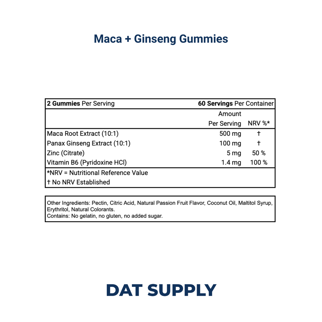 Maca + Ginseng Gummies White Label Formula – Energy & Vitality | DAT Supply