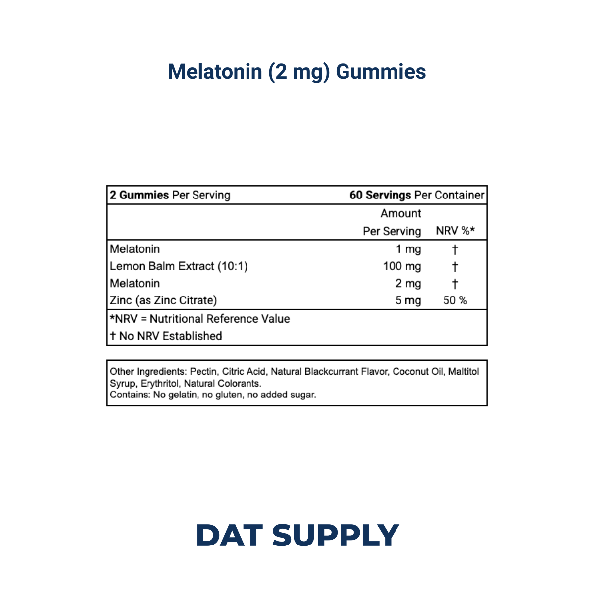Melatonin 2mg Gummies White Label Formula