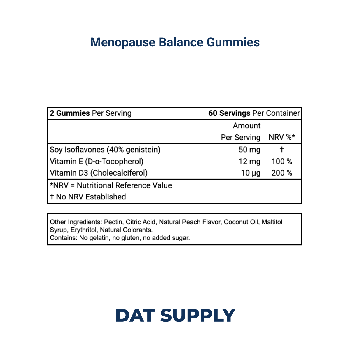 Menopause Balance Gummies White Label Formula – Black Cohosh & Soy Isoflavones | DAT Supply