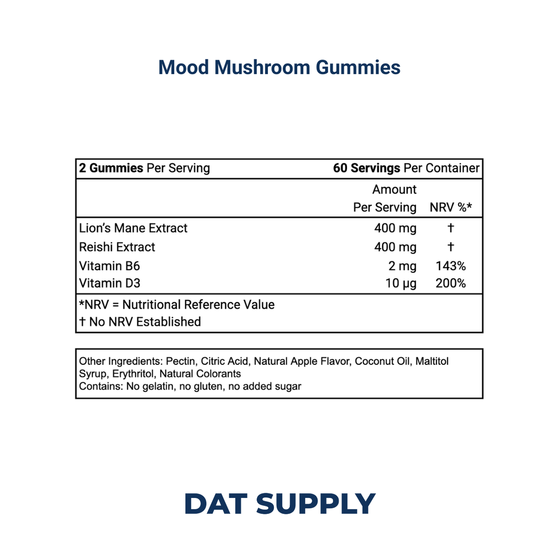 Mood Mushroom Gummies White Label Formula – Reishi, Cordyceps & Ashwagandha | DAT Supply