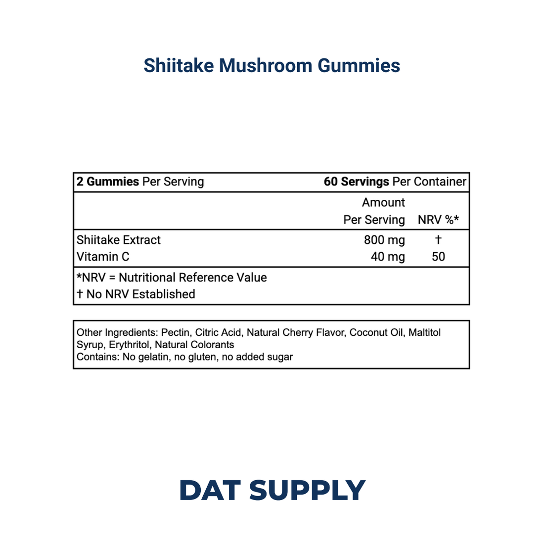 Shiitake Mushroom Gummies White Label Formula – Antioxidant & Immune Support | DAT Supply