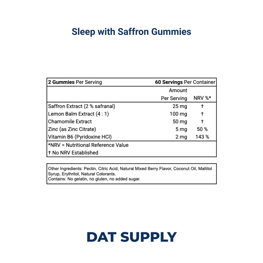 Sleep with Saffron Gummies White Label Formula