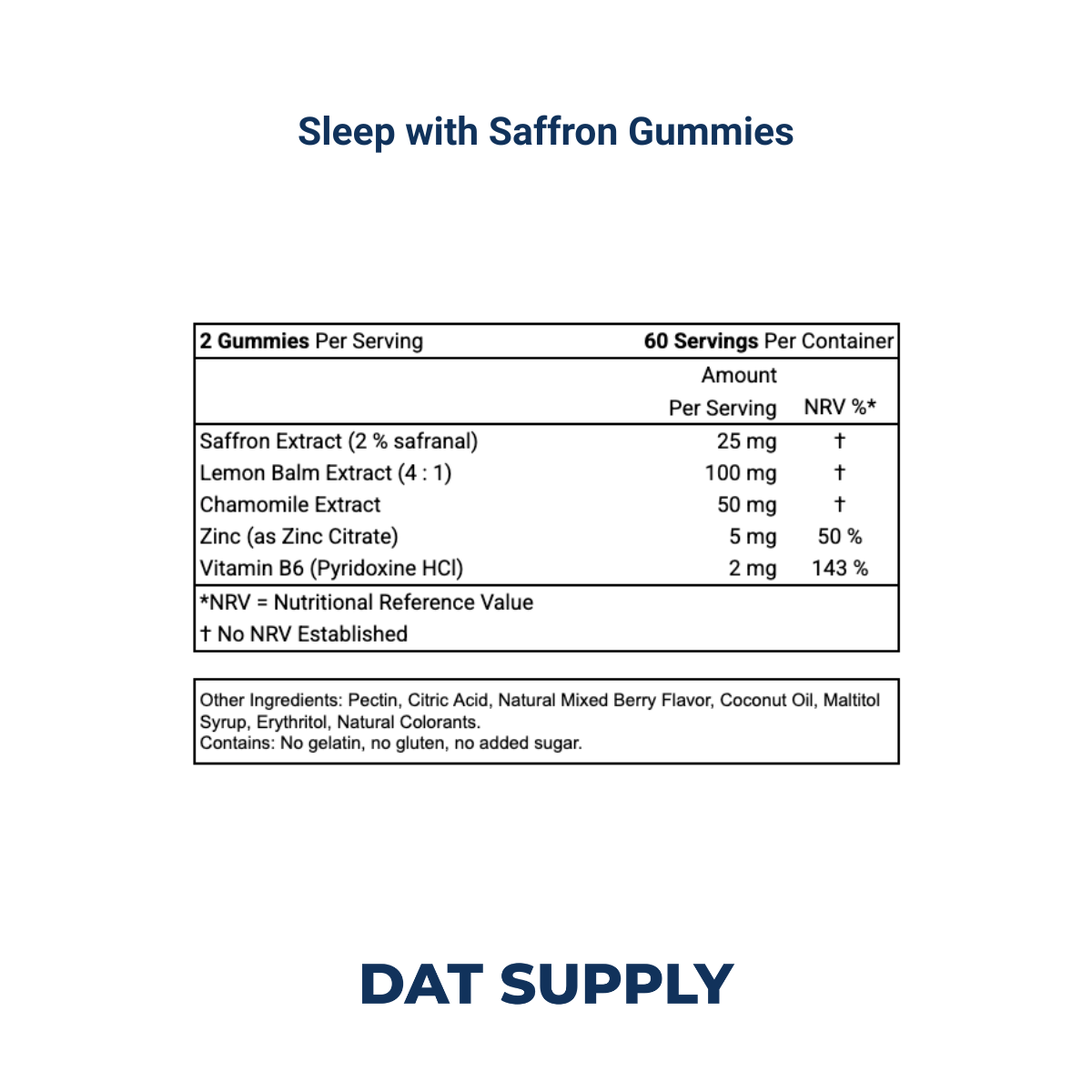 Sleep with Saffron Gummies White Label Formula