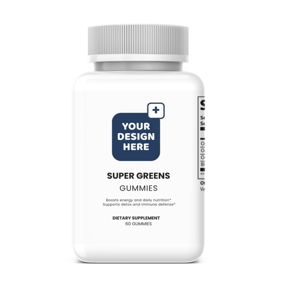 Super Greens Gummies White Label PET Bottle – Spirulina, Chlorella & Detox Support | DAT Supply