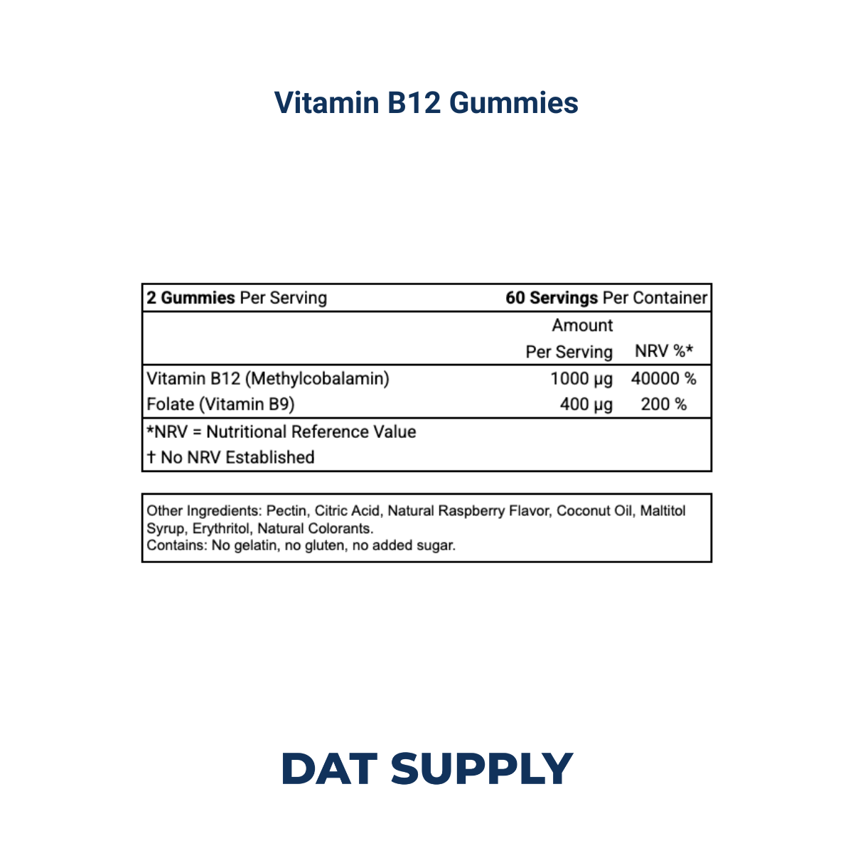 Vitamin B12 Gummies White Label Formula – Energy & Focus Support | DAT Supply